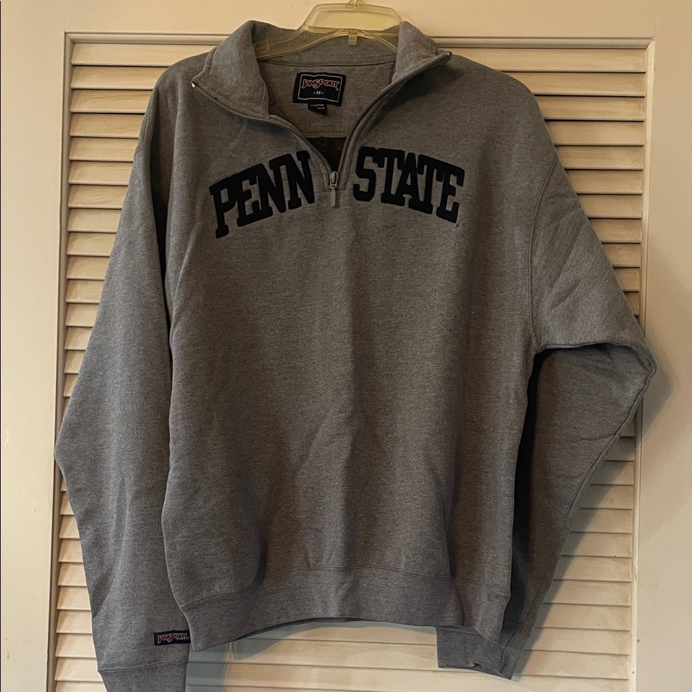 Jansport Gray Zip Up Women’s fleece with Penn State Design